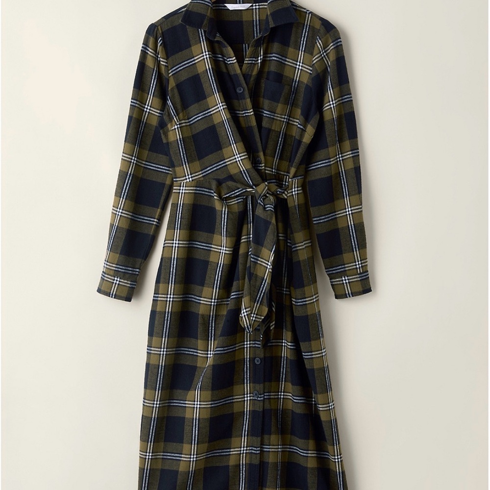 NWT Garnet Hill Eva Organic Cotton Flannel Dress